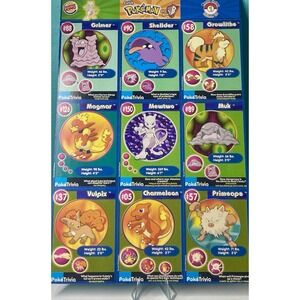 Vintage Pokémon 1999 Burger King Uncut Promo Master Trainer Set Completed